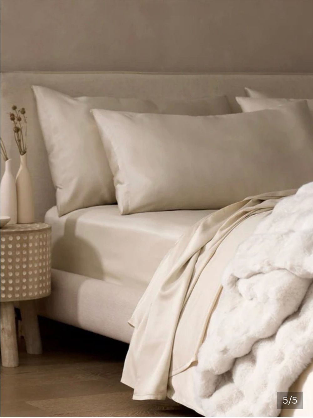 Cozy Earth Bamboo Duvet Cover in Oat - King / Cal King NWT
